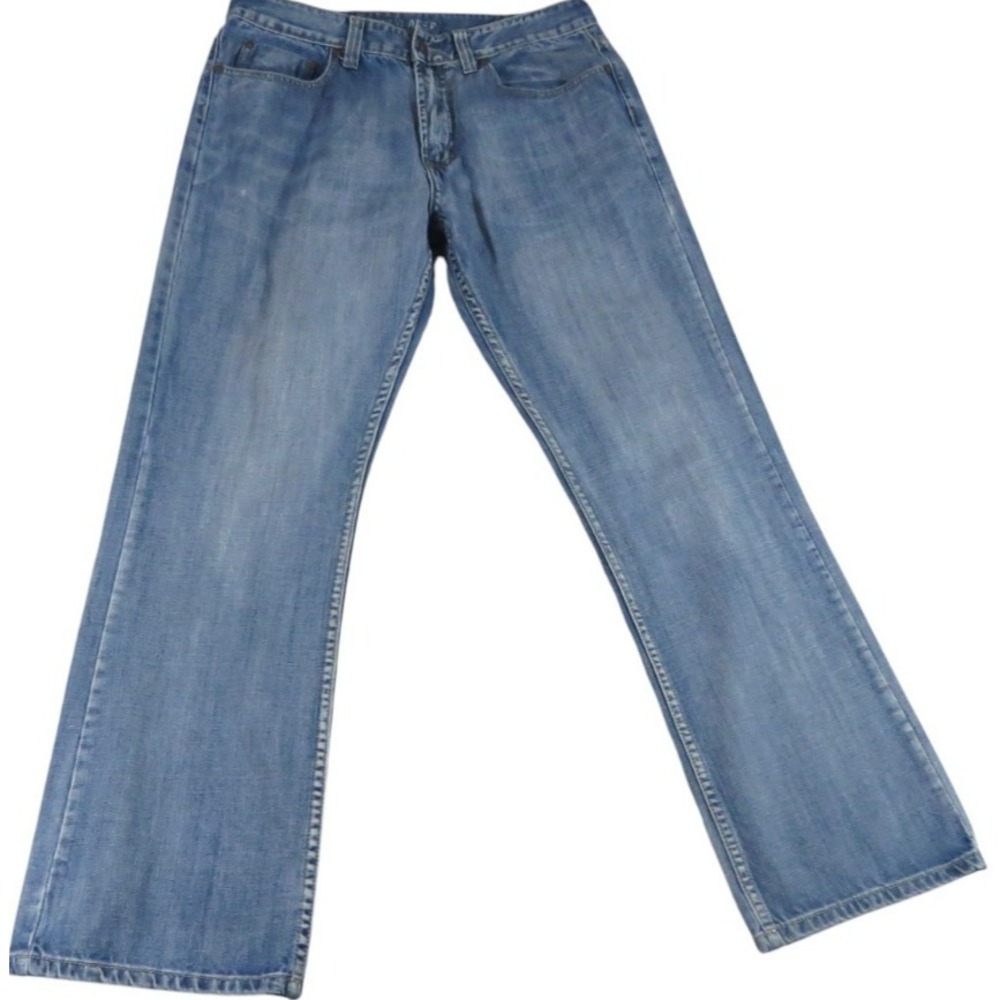 Flypaper Bootcut Jeans Men 33x32 Blue Denim Light Wash Faded Vintage Y2K Style